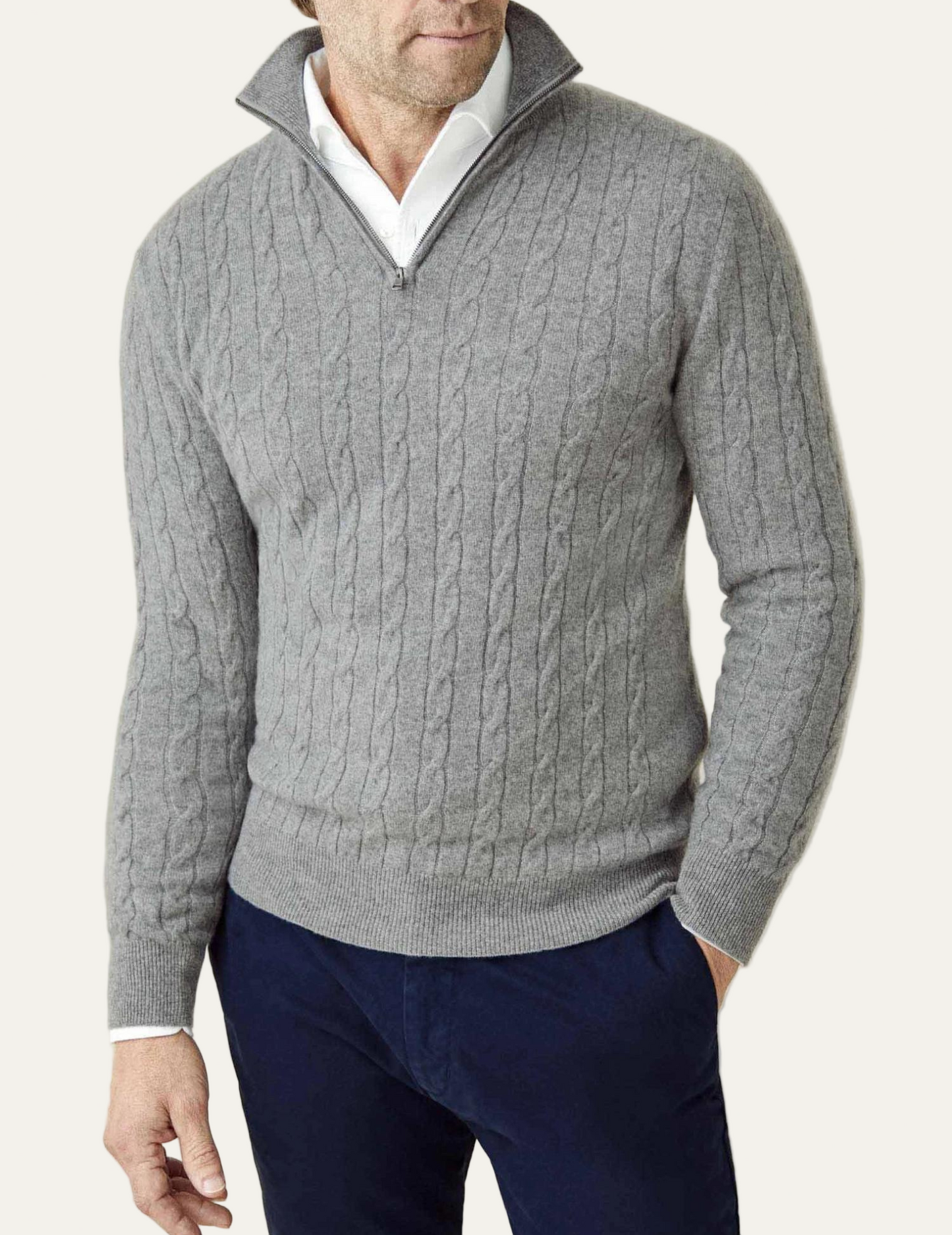 VogeLuxe | Men’s Funnel Neck Knitted Sweater 10