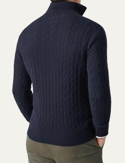 VogeLuxe | Men’s Funnel Neck Knitted Sweater 6