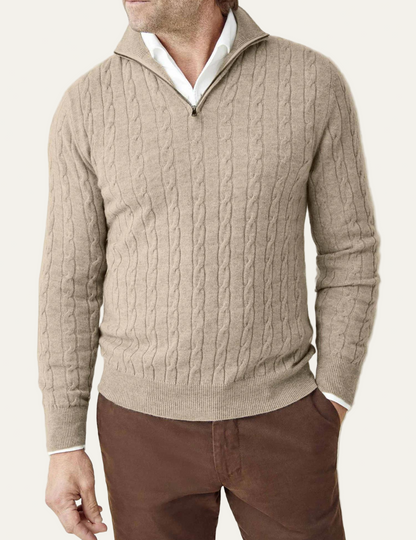 VogeLuxe | Men’s Funnel Neck Knitted Sweater 9