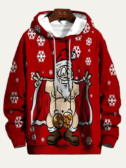 VogeLuxe | Men’s Funny Santa Christmas Hoodie 1