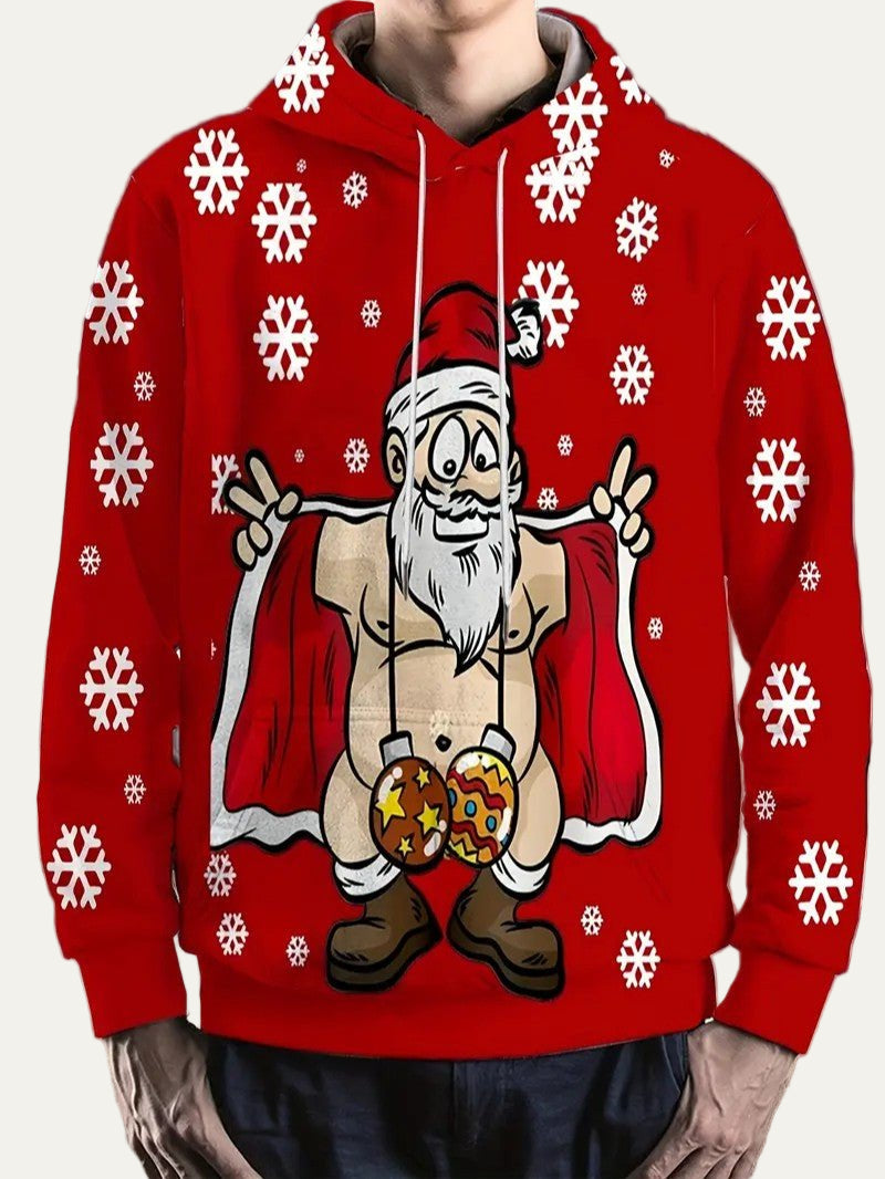 VogeLuxe | Men’s Funny Santa Christmas Hoodie 2