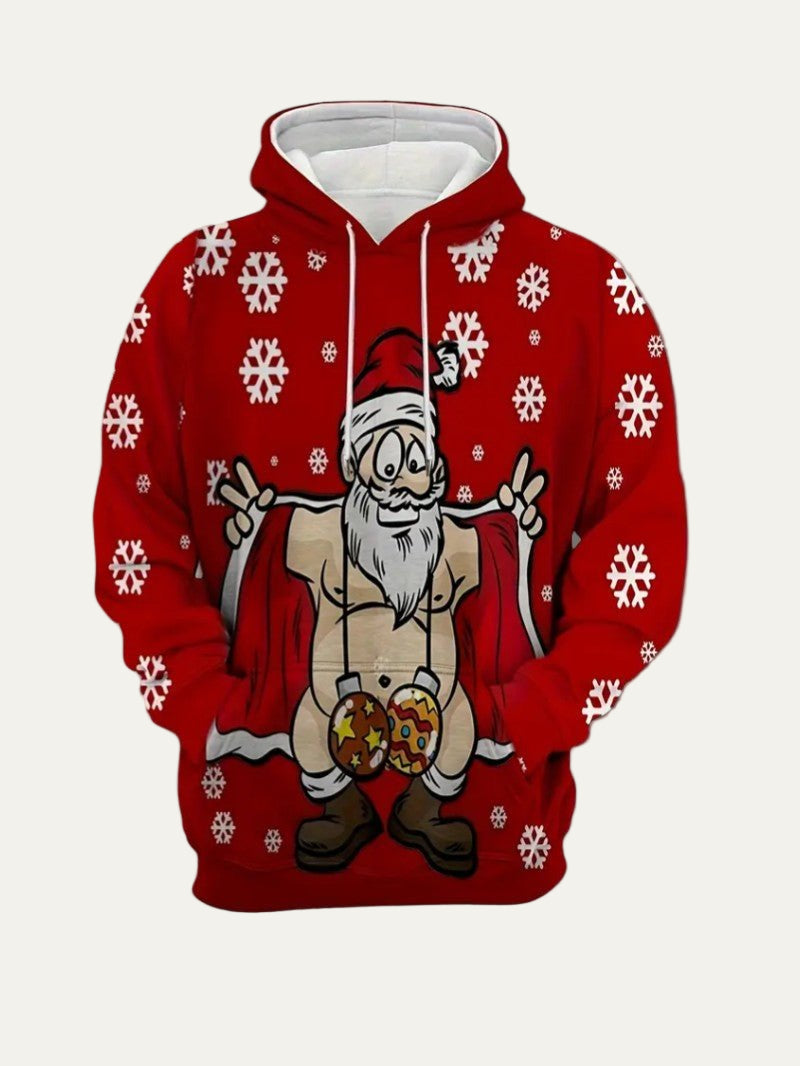 VogeLuxe | Men’s Funny Santa Christmas Hoodie 3