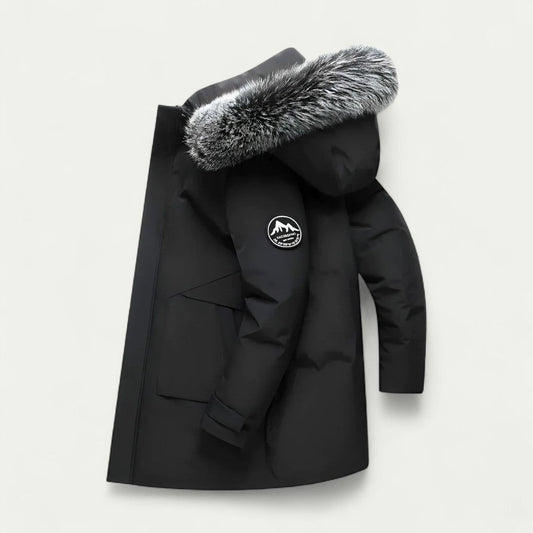 VogeLuxe | Men’s Fur-Trimmed Long Winter Parka 0