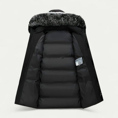 VogeLuxe | Men’s Fur-Trimmed Long Winter Parka 1