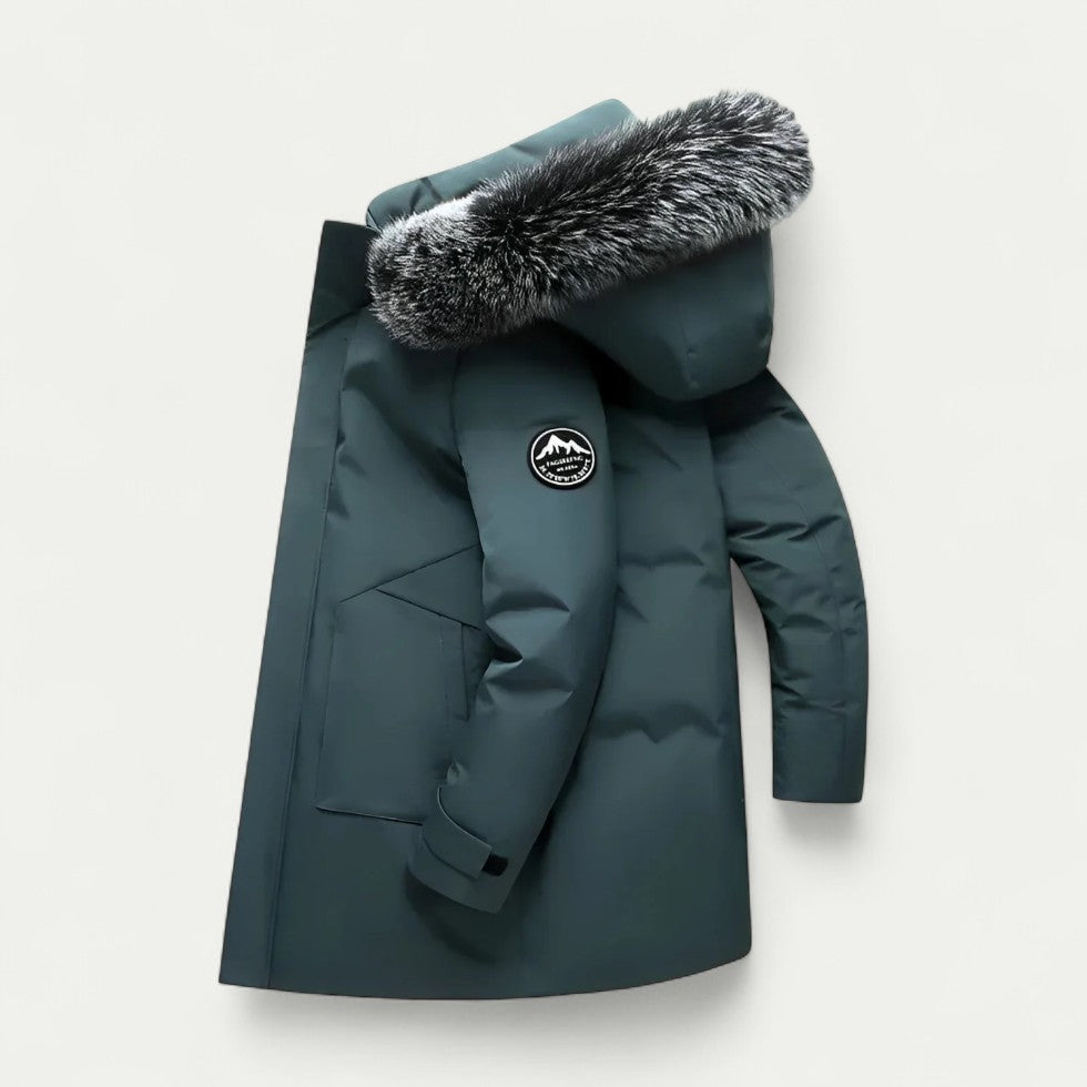 VogeLuxe | Men’s Fur-Trimmed Long Winter Parka 3