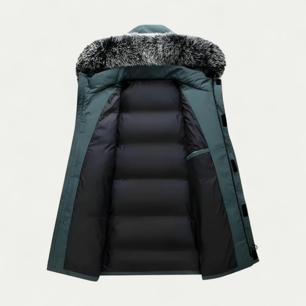 VogeLuxe | Men’s Fur-Trimmed Long Winter Parka 4