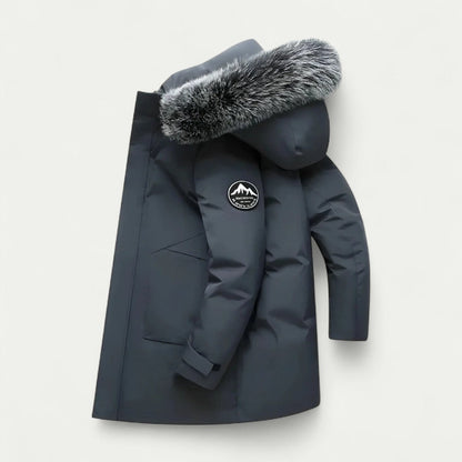 VogeLuxe | Men’s Fur-Trimmed Long Winter Parka 5