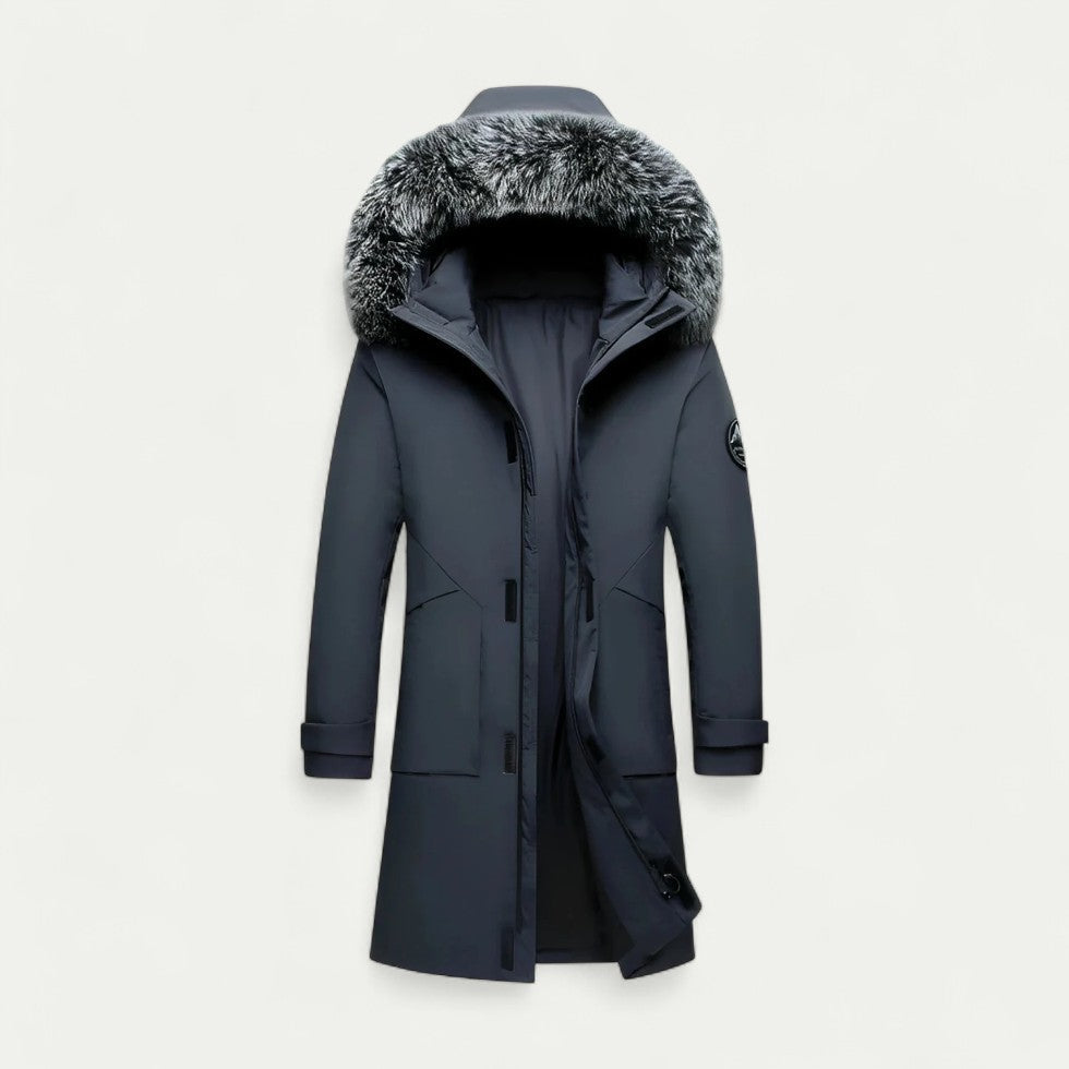 VogeLuxe | Men’s Fur-Trimmed Long Winter Parka 6