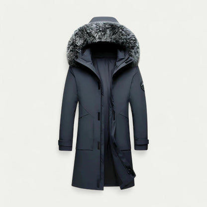 VogeLuxe | Men’s Fur-Trimmed Long Winter Parka 6