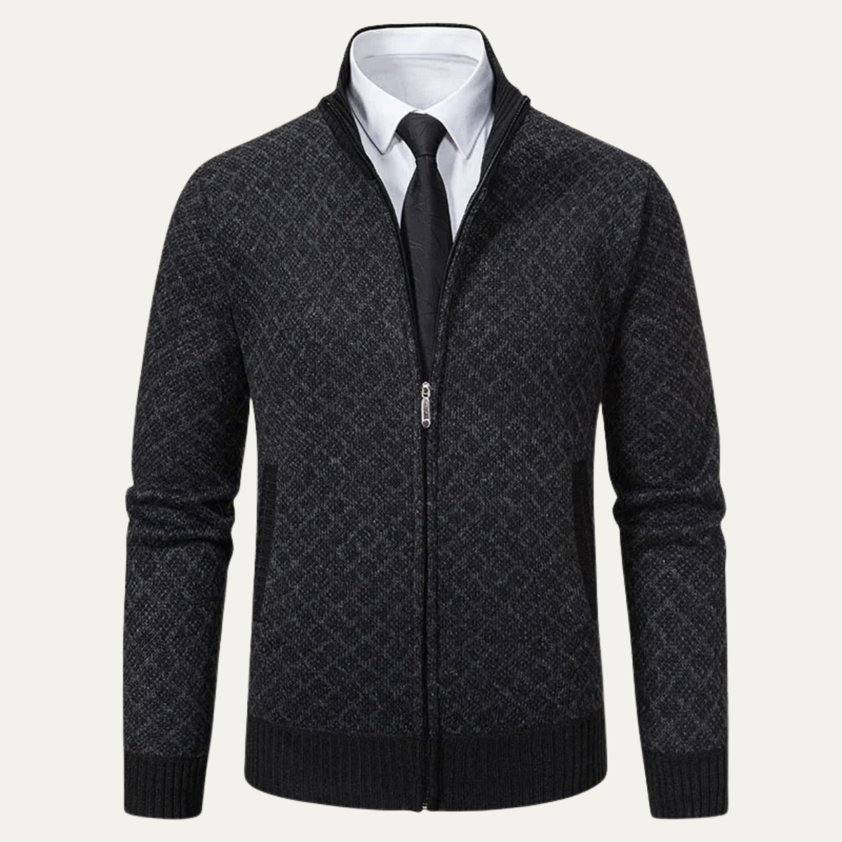 VogeLuxe | Men’s Geometric Knit Cardigan 0