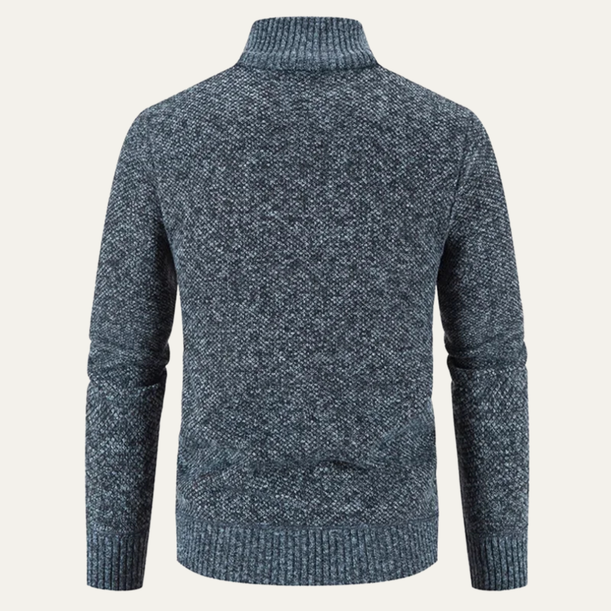 VogeLuxe | Men’s Geometric Knit Zip Cardigan 1