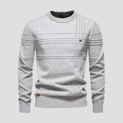VogeLuxe | Men’s Geometric Textured Knit Sweater 0