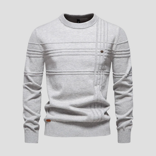 VogeLuxe | Men’s Geometric Textured Knit Sweater 0