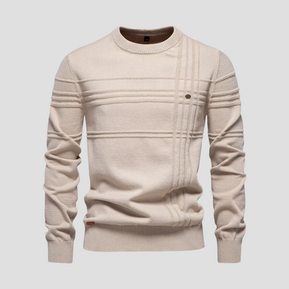VogeLuxe | Men’s Geometric Textured Knit Sweater 4