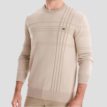 VogeLuxe | Men’s Geometric Textured Knit Sweater 5