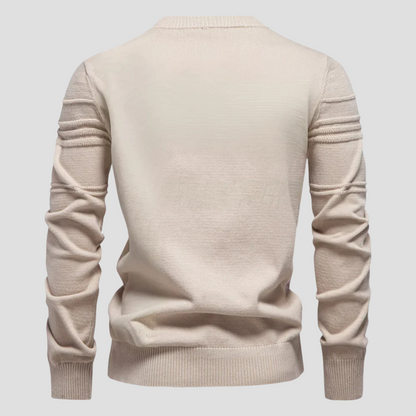 VogeLuxe | Men’s Geometric Textured Knit Sweater 6