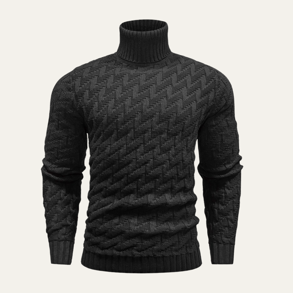 VogeLuxe | Men’s Geometric Turtleneck Sweater 0