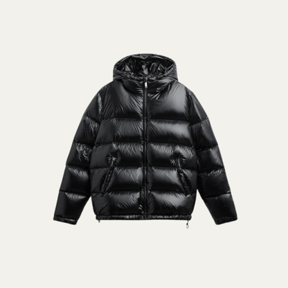VogeLuxe | Men’s Glossy Hooded Puffer Jacket 0