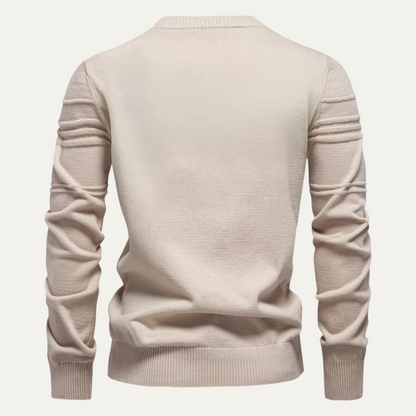 VogeLuxe | Men’s Grid Pattern Crewneck Sweater 2