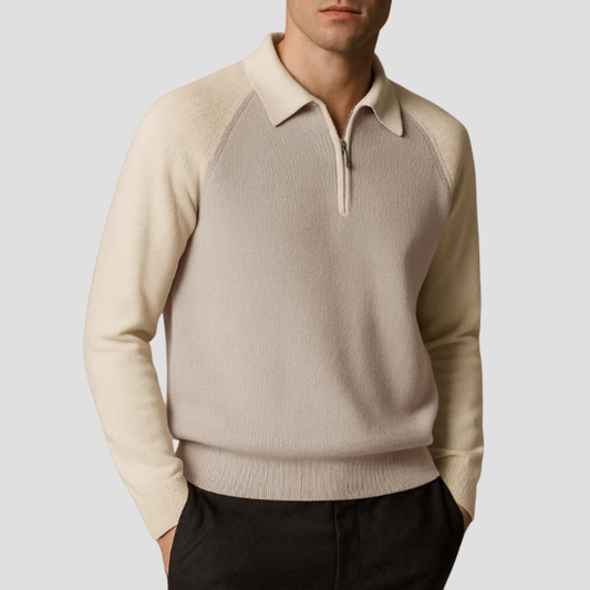 VogeLuxe | Men’s Half-Zip Polo Collar Pullover 0
