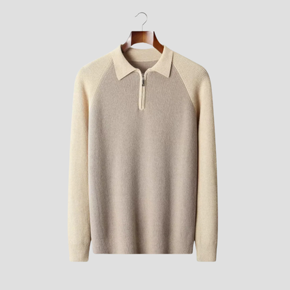 VogeLuxe | Men’s Half-Zip Polo Collar Pullover 1