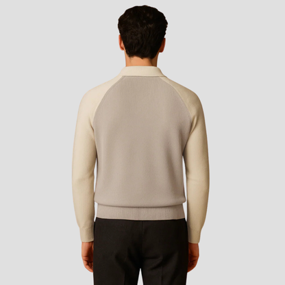 VogeLuxe | Men’s Half-Zip Polo Collar Pullover 3