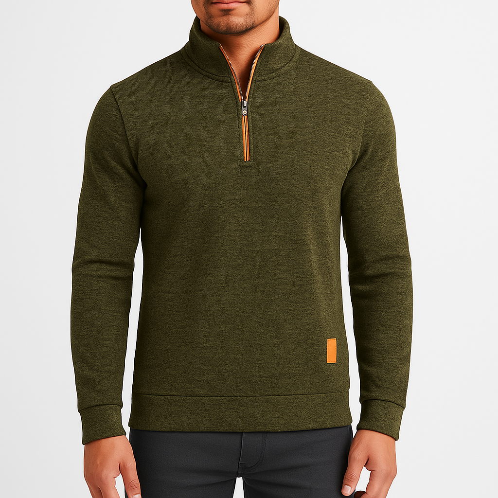 VogeLuxe | Men’s Half-Zipper Turtleneck Pullover 1