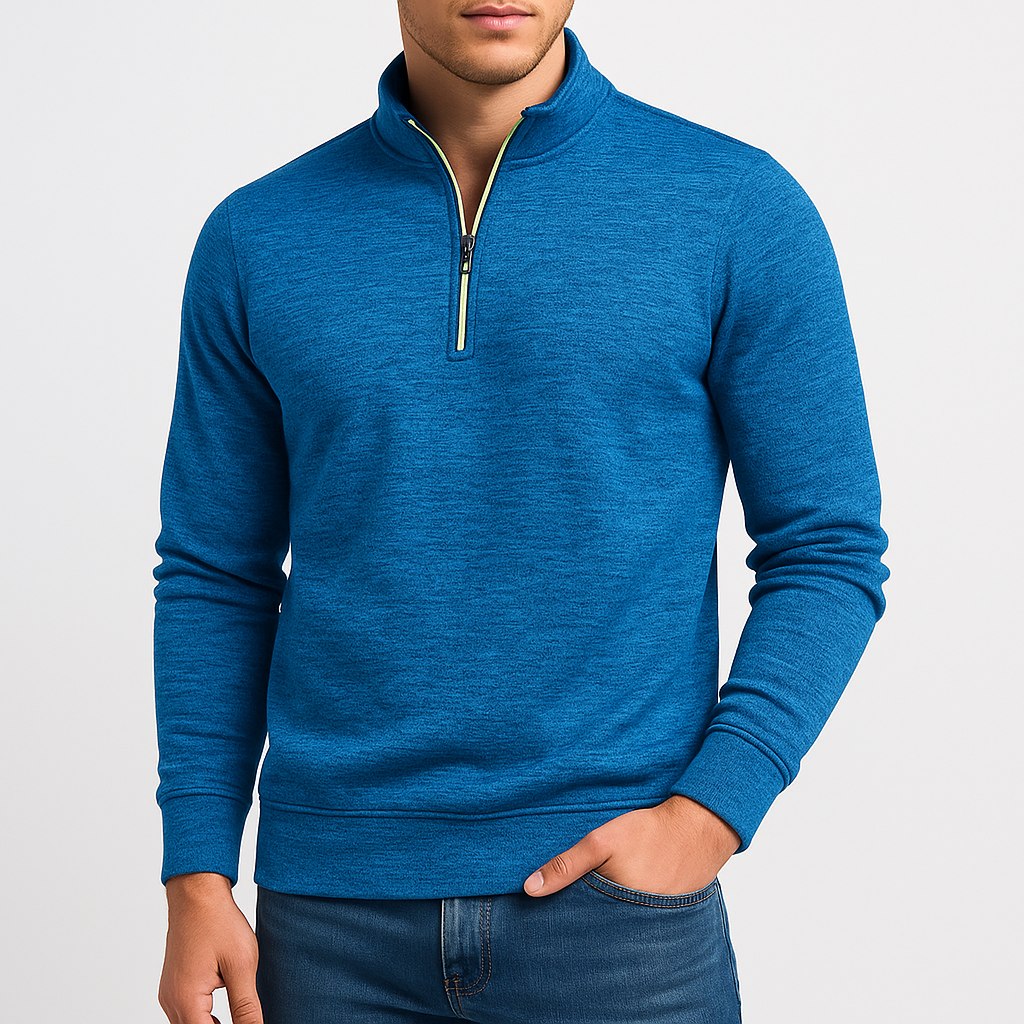 VogeLuxe | Men’s Half-Zipper Turtleneck Pullover 2