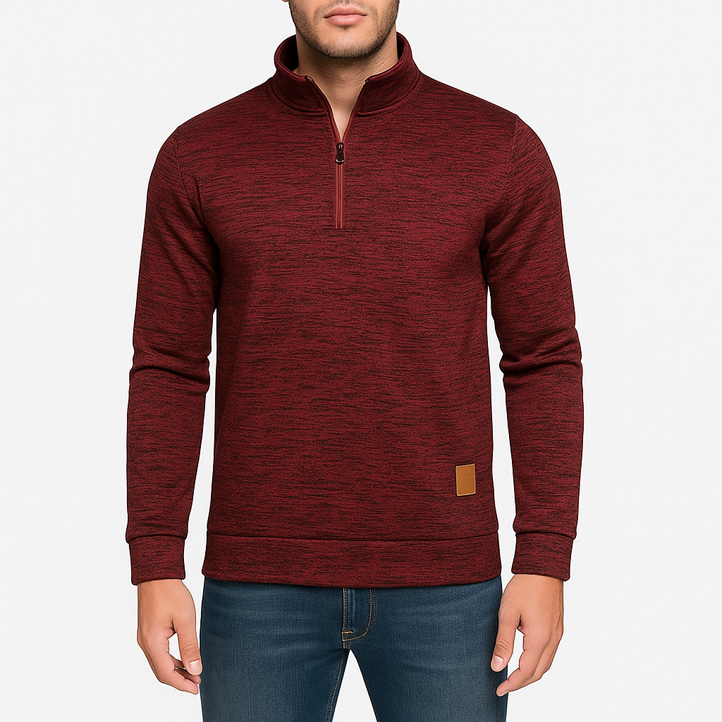 VogeLuxe | Men’s Half-Zipper Turtleneck Pullover 3