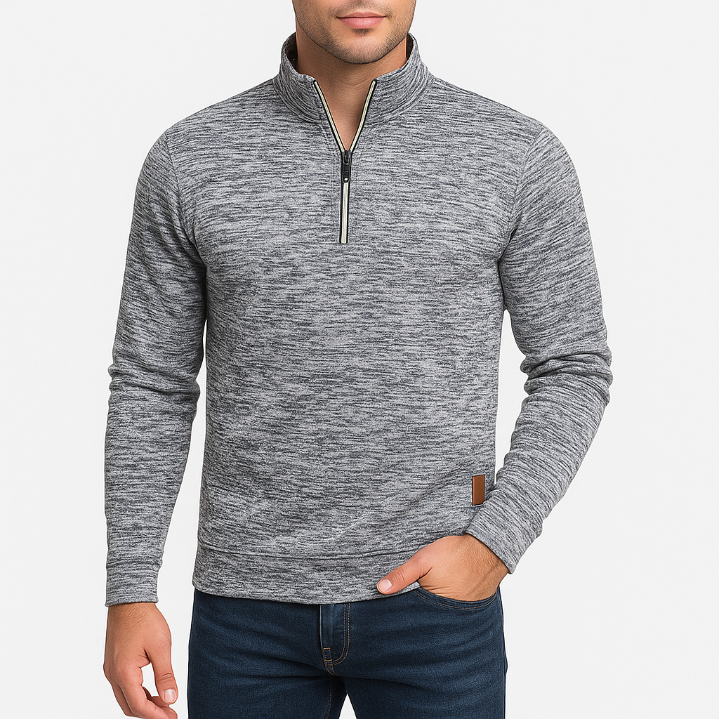 VogeLuxe | Men’s Half-Zipper Turtleneck Pullover 6