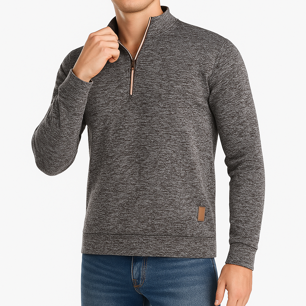 VogeLuxe | Men’s Half-Zipper Turtleneck Pullover 7