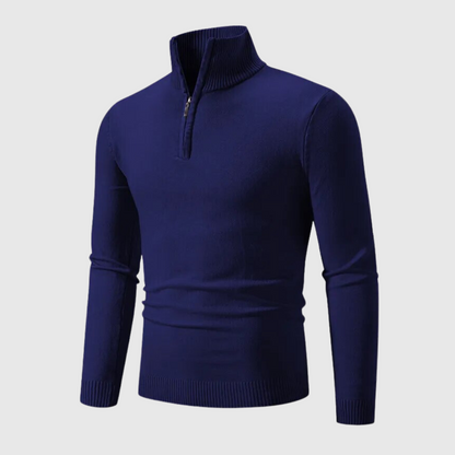 VogeLuxe | Men’s Half Zipper Cotton Knitted Sweater 3