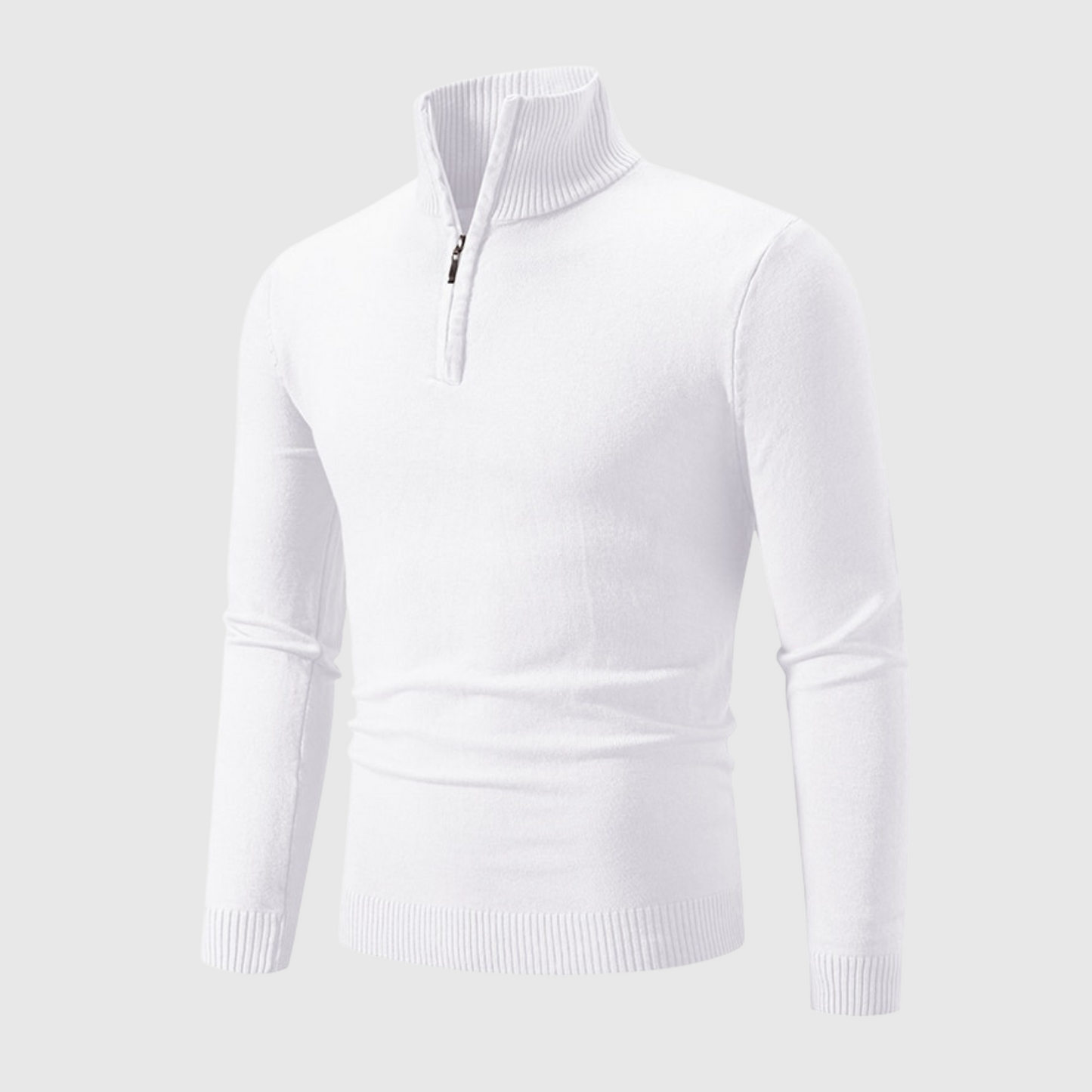 VogeLuxe | Men’s Half Zipper Cotton Knitted Sweater 4