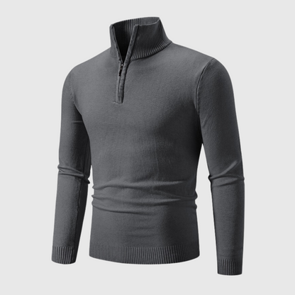 VogeLuxe | Men’s Half Zipper Cotton Knitted Sweater 5