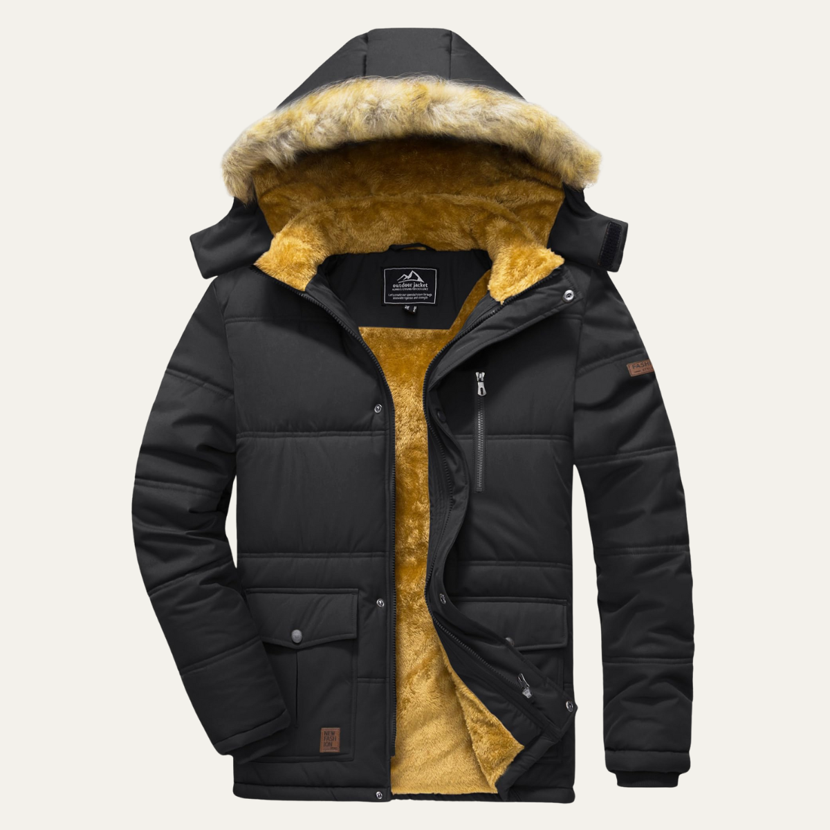 VogeLuxe | Men’s Heavyweight Hooded Sherpa Parka 1
