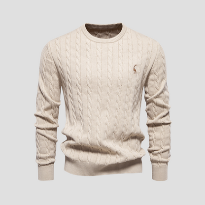 VogeLuxe | Men’s Heritage Cable Knit Sweater 11