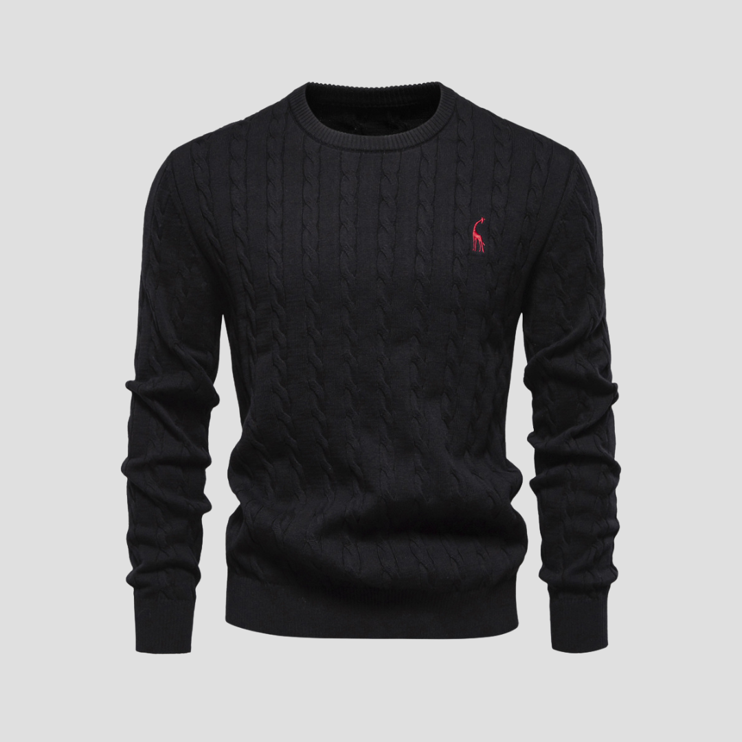 VogeLuxe | Men’s Heritage Cable Knit Sweater 4
