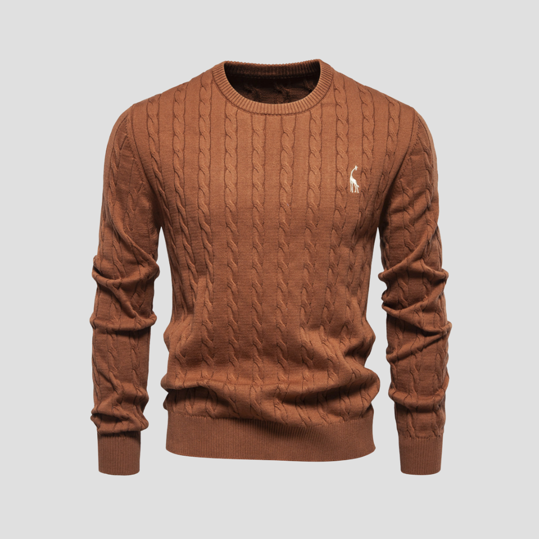 VogeLuxe | Men’s Heritage Cable Knit Sweater 5