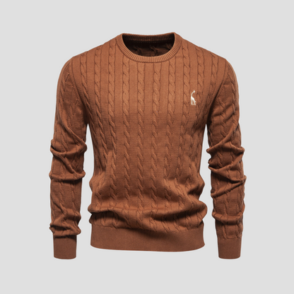 VogeLuxe | Men’s Heritage Cable Knit Sweater 5