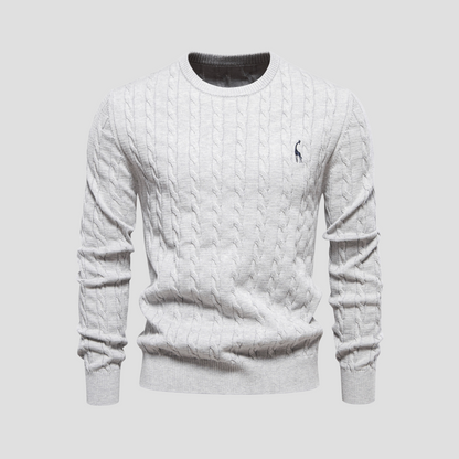 VogeLuxe | Men’s Heritage Cable Knit Sweater 6