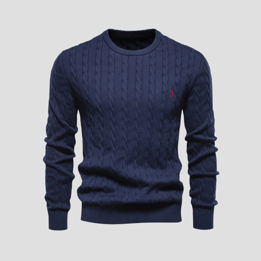 VogeLuxe | Men’s Heritage Cable Knit Sweater 8