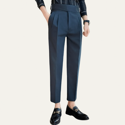 VogeLuxe | Men’s High-Waist Cropped Dress Trousers 0