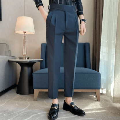 VogeLuxe | Men’s High-Waist Cropped Dress Trousers 2