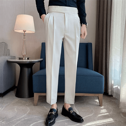 VogeLuxe | Men’s High-Waist Cropped Dress Trousers 7