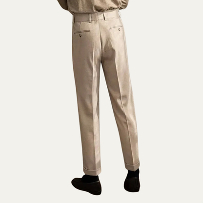 VogeLuxe | Men’s High-Waist Pleated Dress Trousers 1