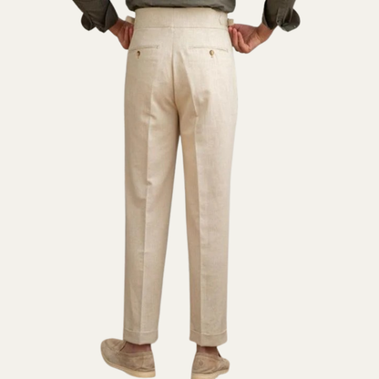 VogeLuxe | Men’s High-Waist Pleated Summer Chinos 1