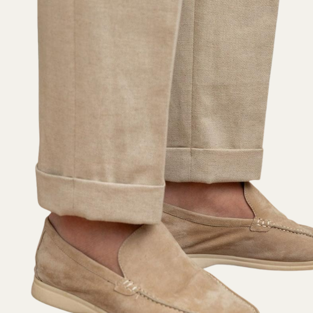 VogeLuxe | Men’s High-Waist Pleated Summer Chinos 3