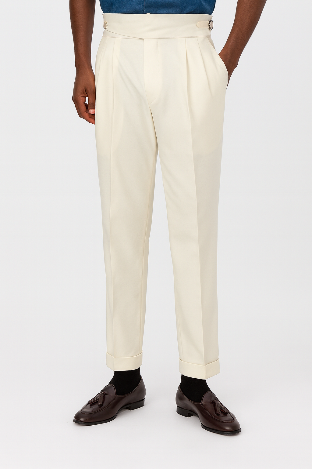VogeLuxe | Men’s High-Waist Pleated Tailored Trousers 0
