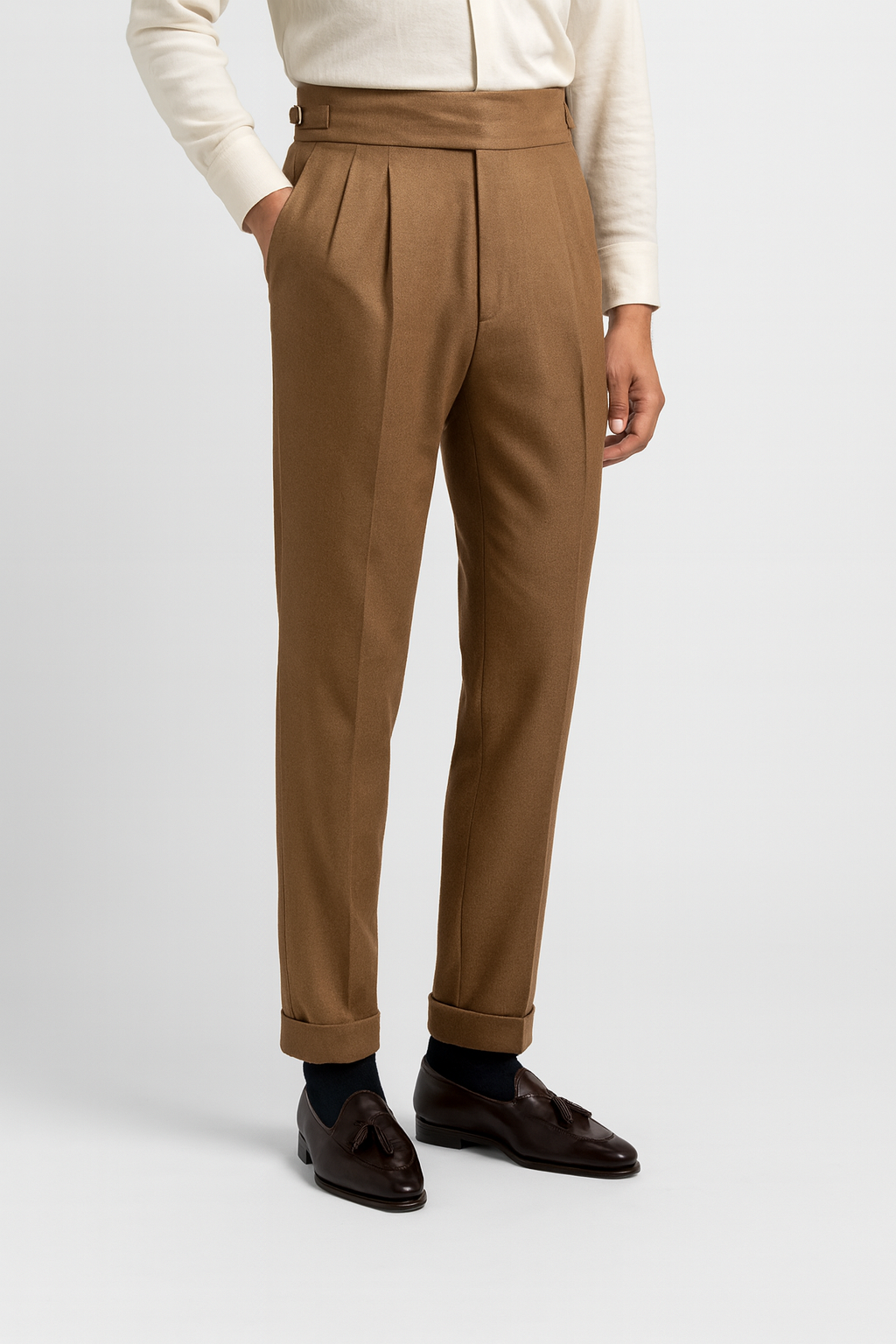 VogeLuxe | Men’s High-Waist Pleated Tailored Trousers 1