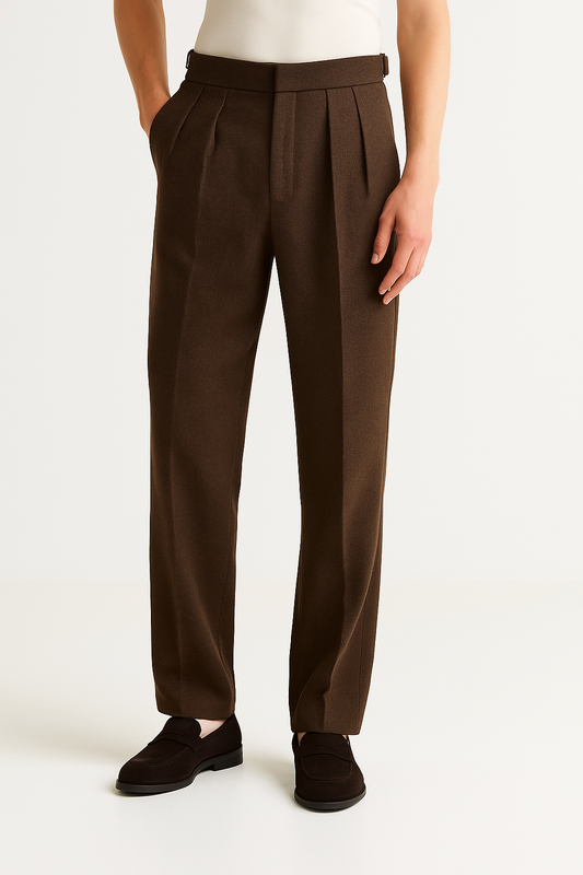 VogeLuxe | Men’s High-Waist Tailored Dress Trousers 0